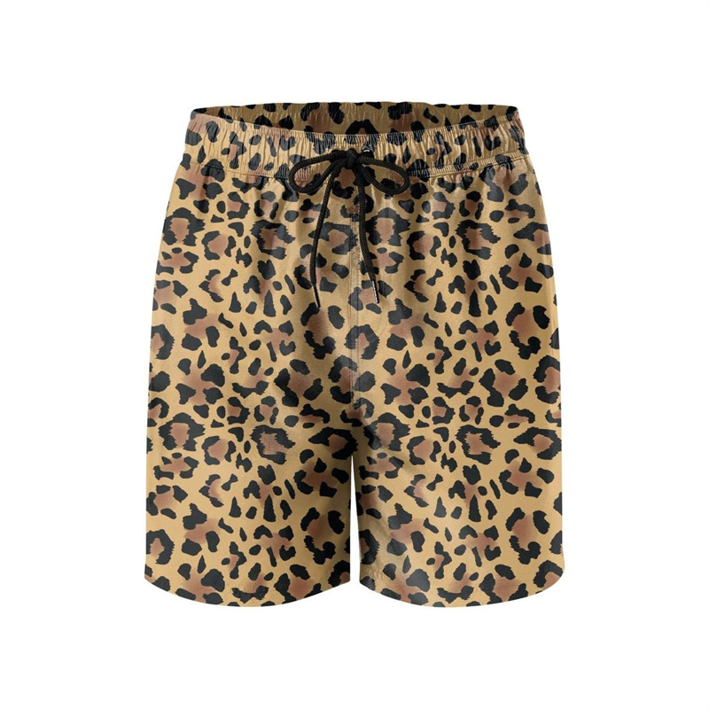 Trunks Board Surf - Mode Leopard 3D-Druck Strand Shorts Männer