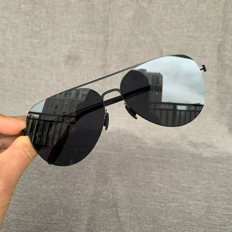 Sunglasses Aviator Polarized - Pilot Herren-Sonnenbrille aus Edelstahl mit HD-Nylon-Gläsern,