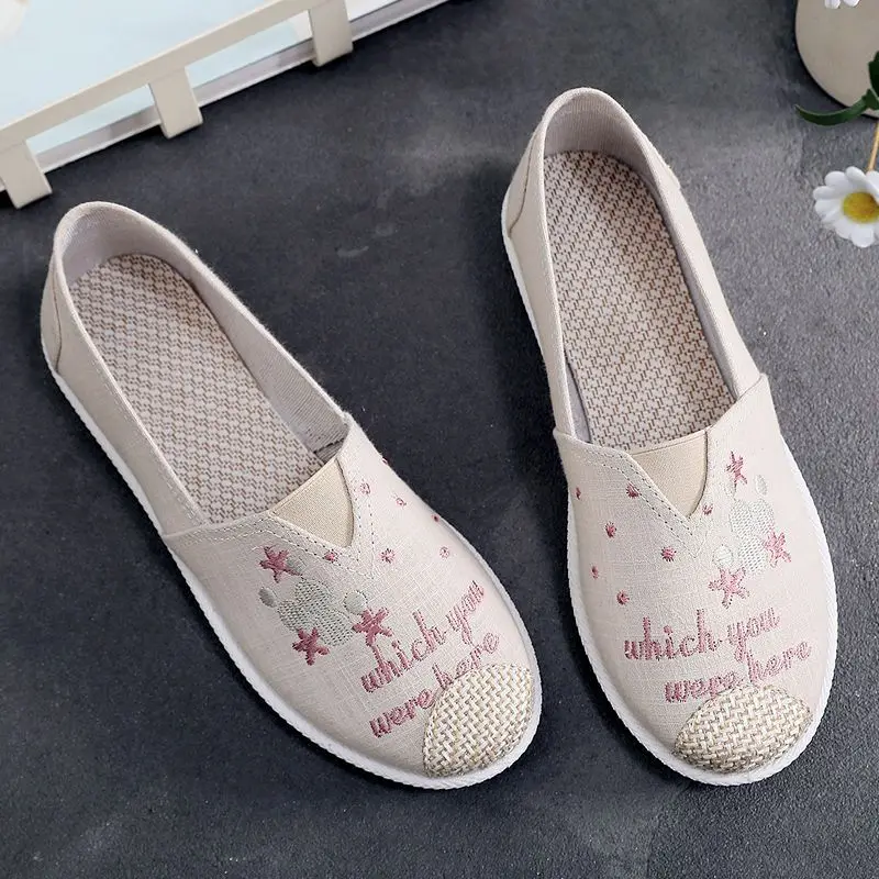 Espadrille Slip On - Kawaii Slip-on-Schuhe mit runder Spitze, süße