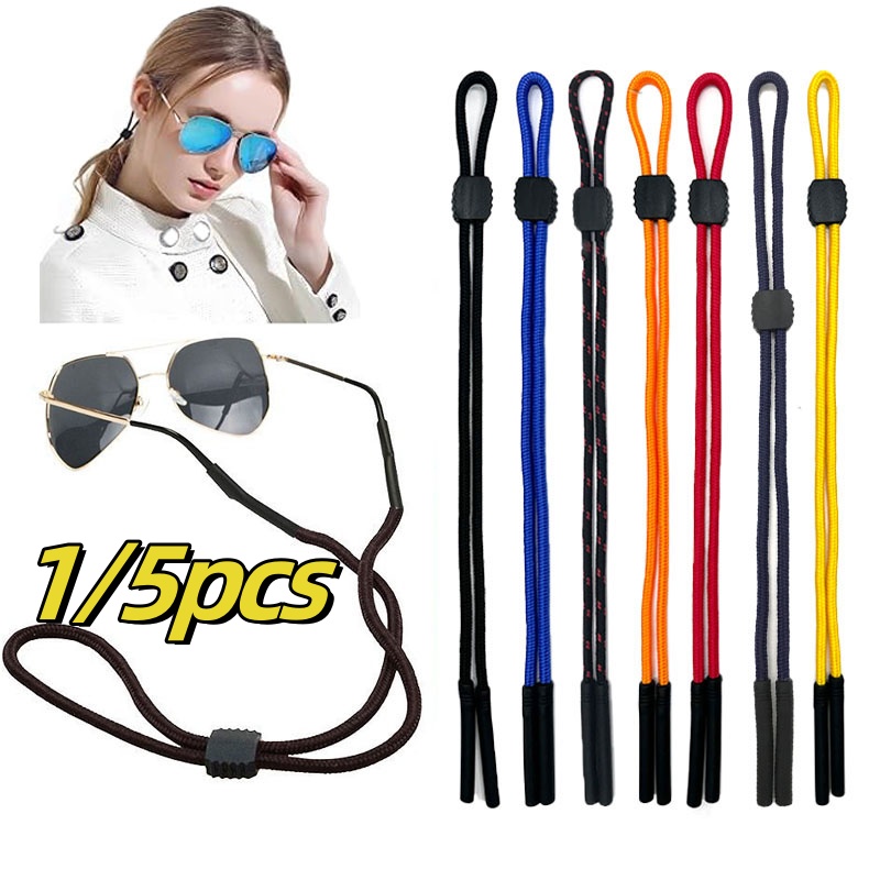 Sunglass Retainer Cord - 1/5 Stück Sport-Brillenband Sonnenbrillenhalter für Männer