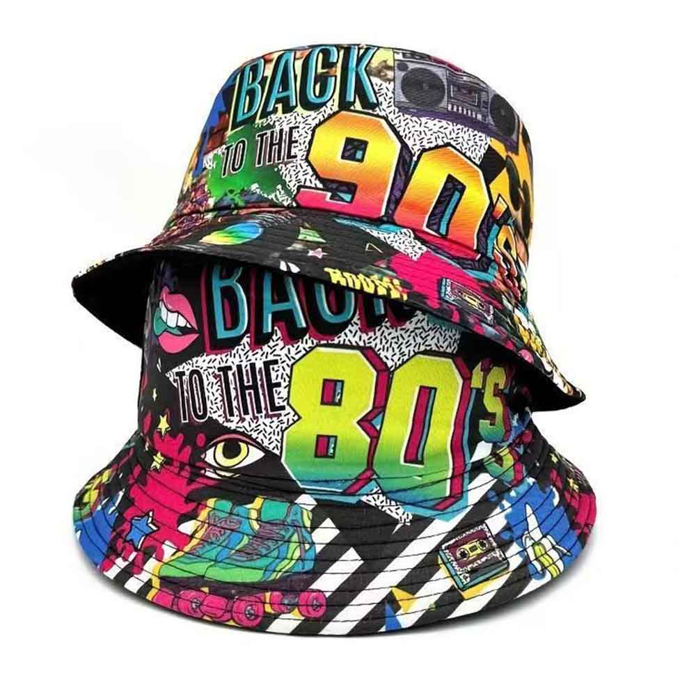Packable Hat Nylon - Retro 80er 90er Vintage Bucket Hat