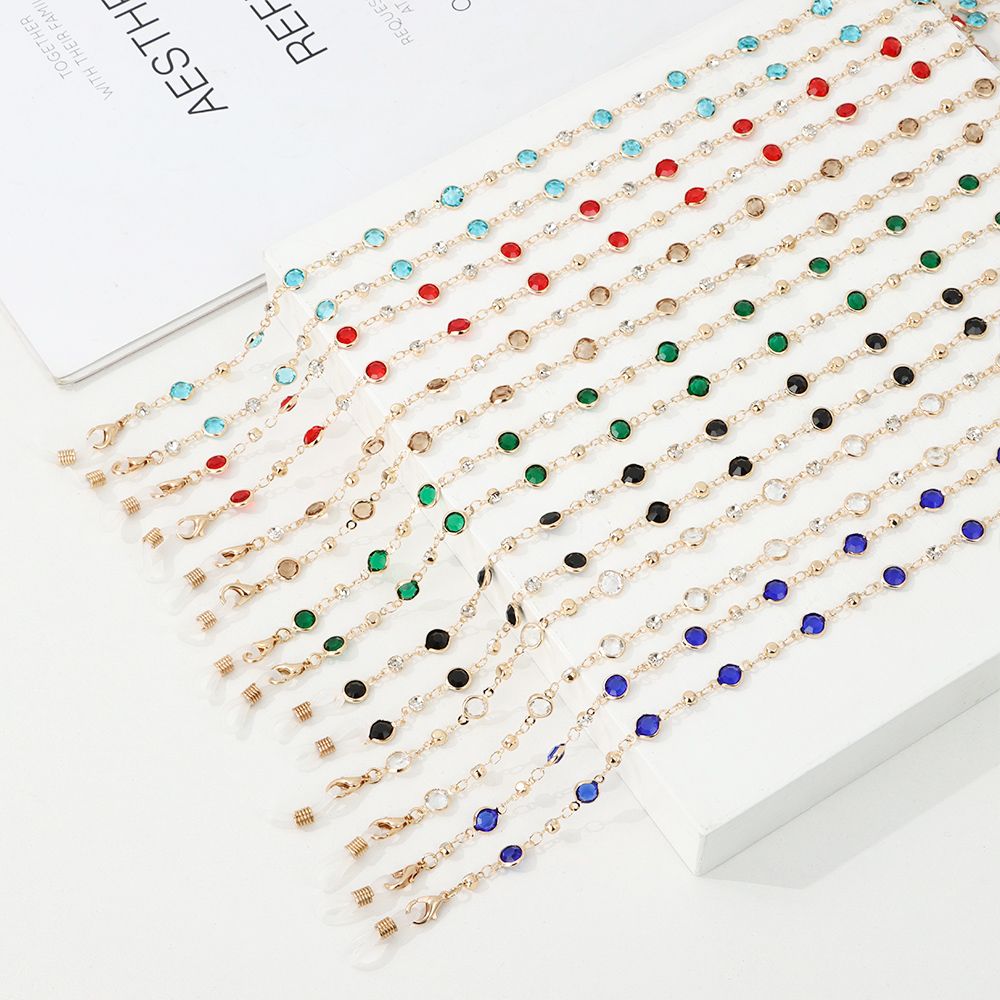 Sunglass Retainer Cord - Brillenkette für Frauen, Acryl, bunt, Kristall,