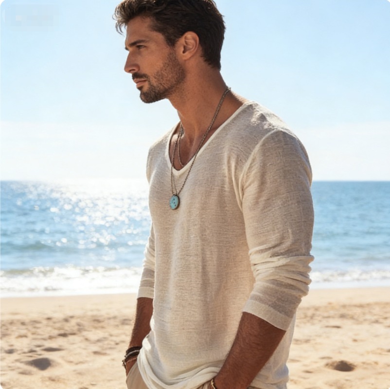 Herren Casual V-Ausschnitt Lei – Linen Shirt Breathable Bewertung und Preis