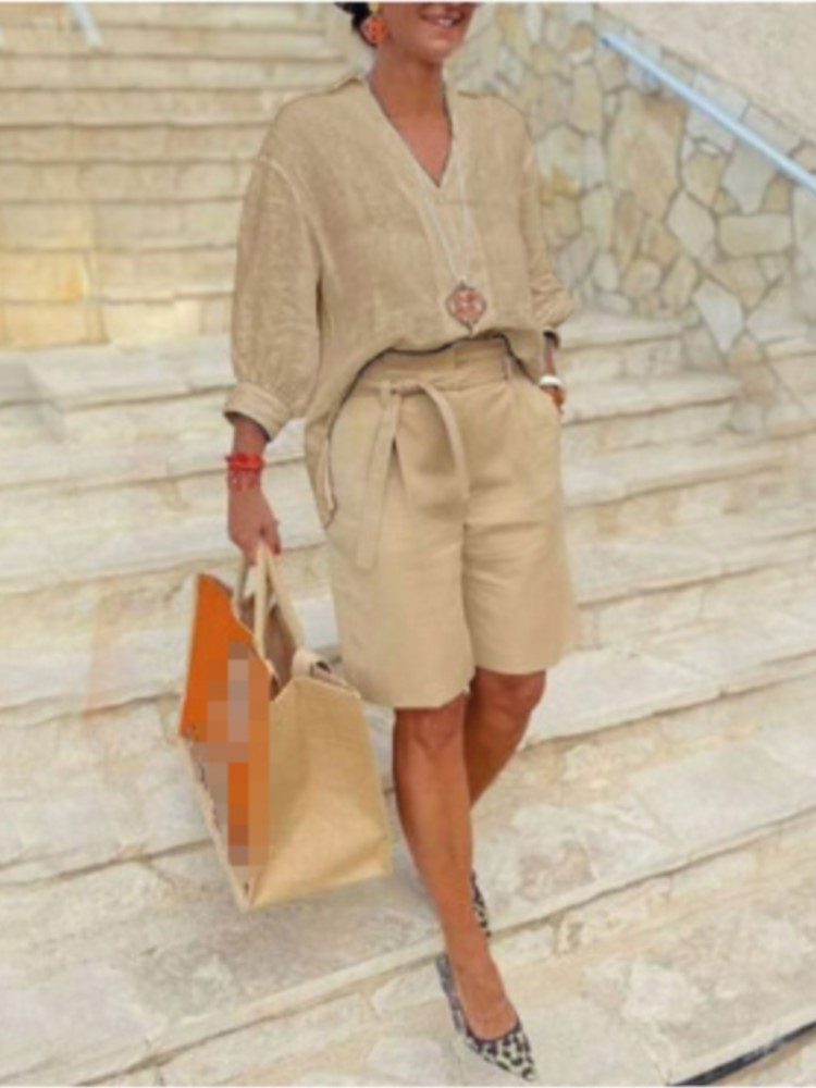 Frauen Anzüge Elegante Stil Zw – Linen Shirt Breathable Bewertung und Preis