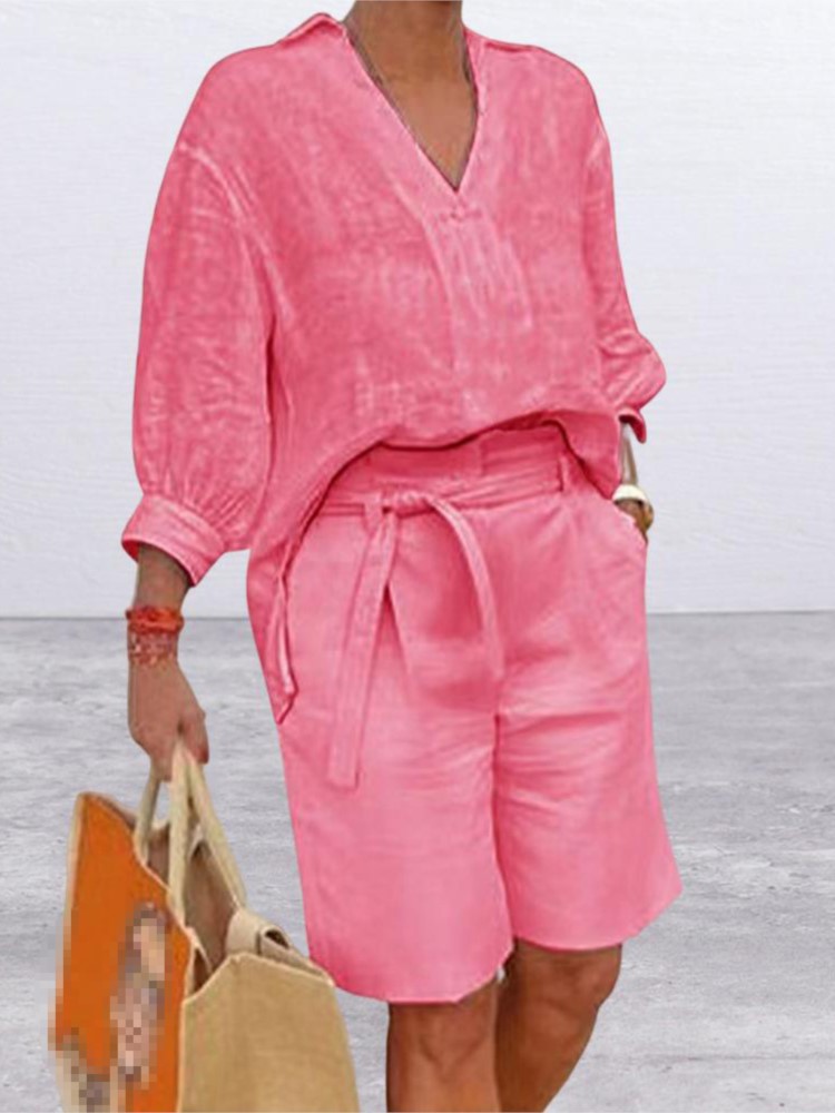 Frauen Anzüge Elegante Stil Zw – Linen Shirt Breathable Bewertung und Preis